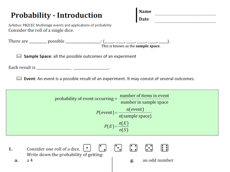 Probability Introduction - MathsFaculty